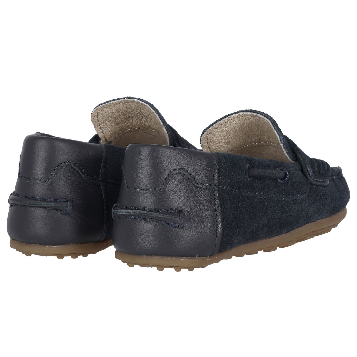 Boys Navy Blue Moccasins, 1, hi-res image number null