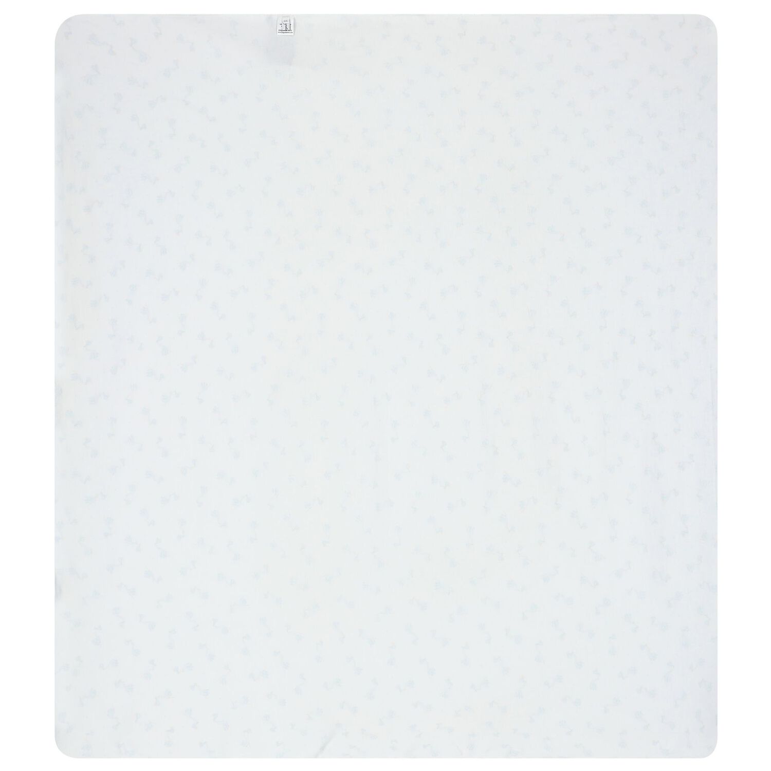 Baby Boys White and Blue Stork Print Blanket, 3, hi-res image number null