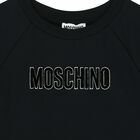 Girls Black Logo Dress, 1, hi-res