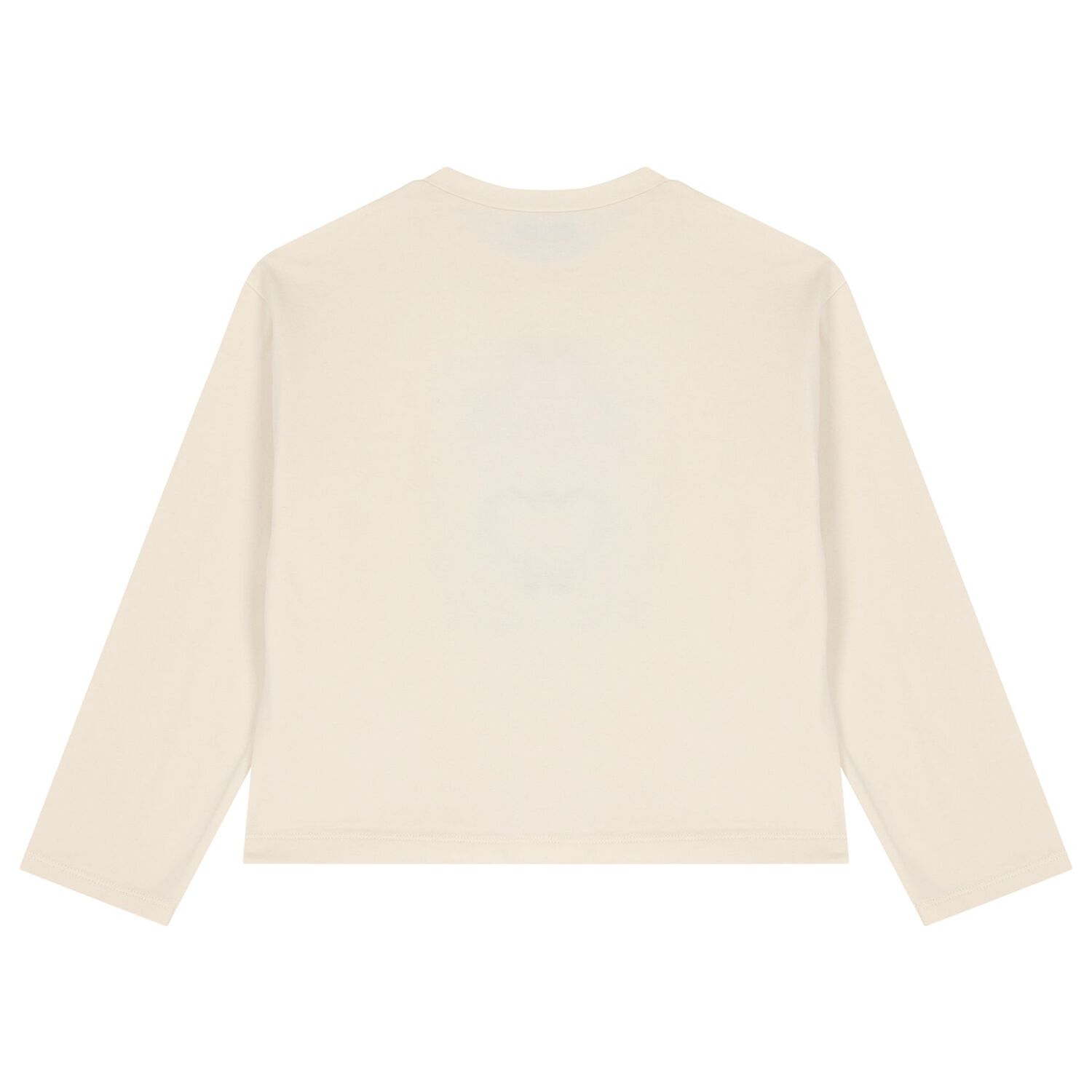 Girls Ivory Teddy Bear Long Sleeve Top, 2, hi-res