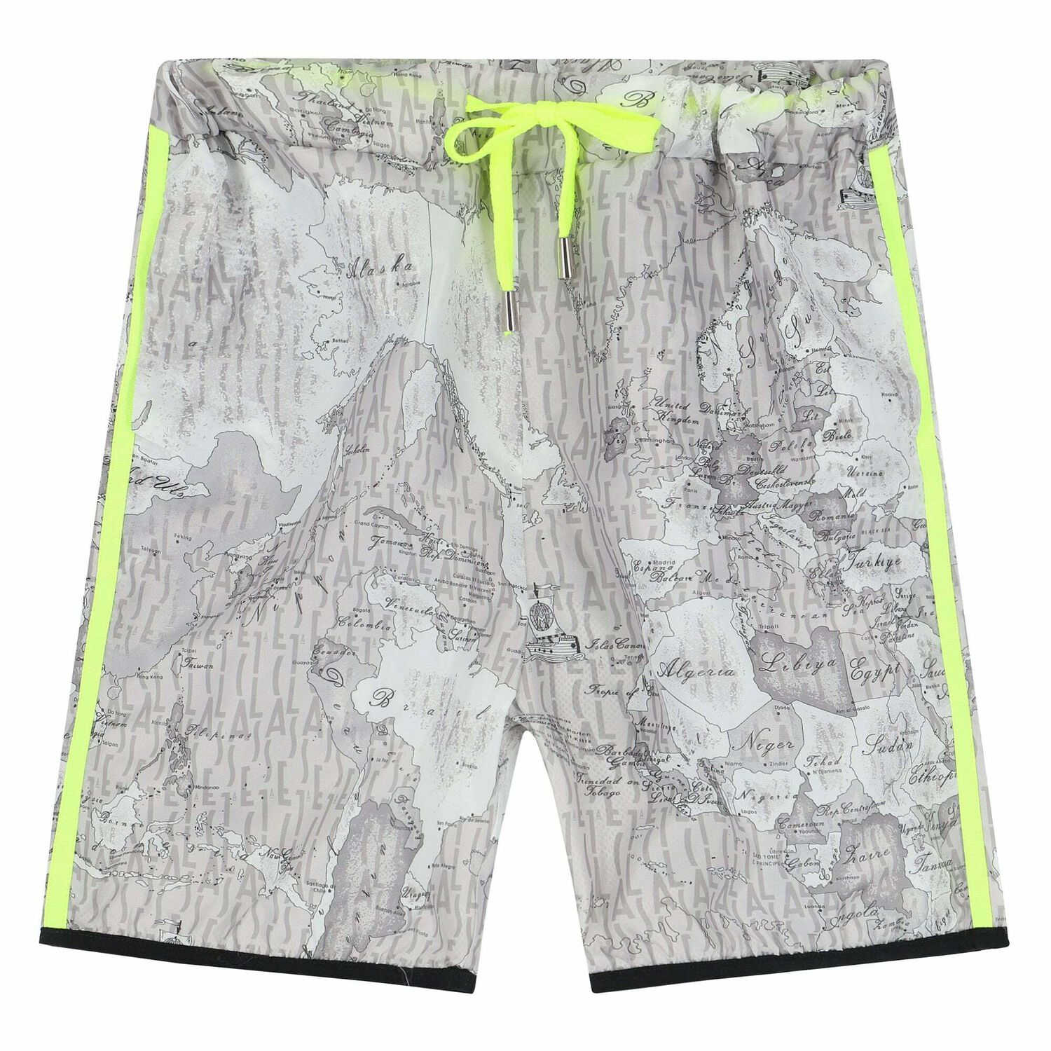 Boys Grey Geo Map Shorts, 1, hi-res image number null