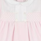 Baby Girls Pink & White Dot Babygrow, 1, hi-res
