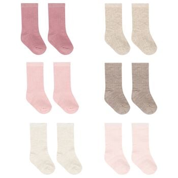 Baby Boys Beige, Blue & Ivory Socks ( 6 Pack )
