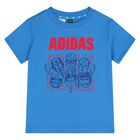 Younger Boys Blue Marvel Shorts Set, 1, hi-res