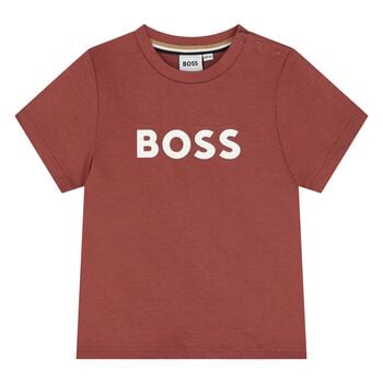 Younger Boys Mini Me Red Logo T-Shirt