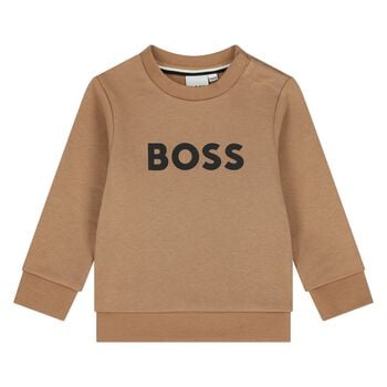 Younger Boys Beige Logo Sweatshirt