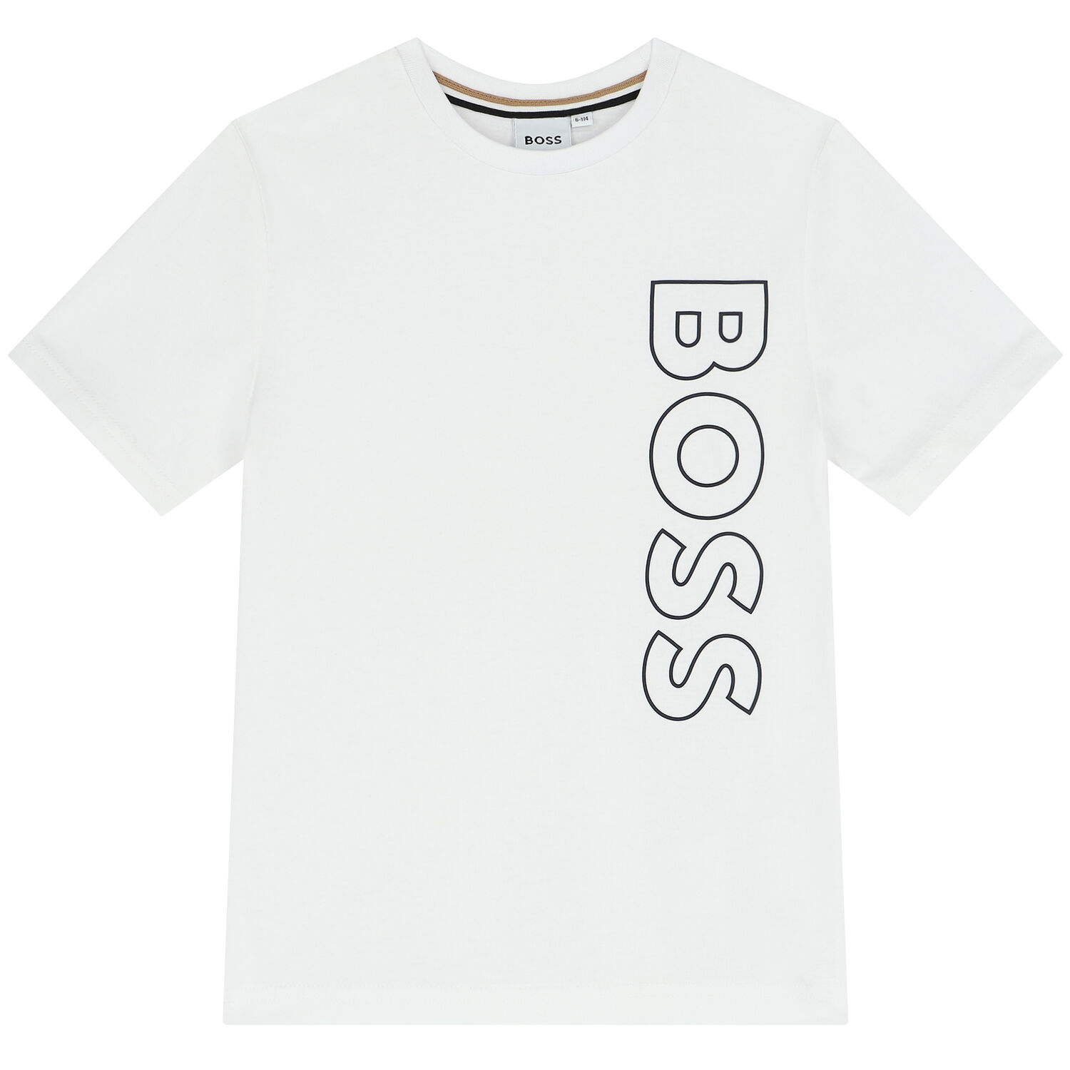 Boys White Logo T-Shirt, 3, hi-res image number null