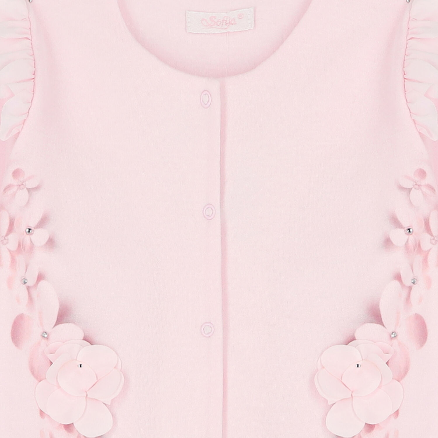 Baby Girls Pink Floral Babygrow, 1, hi-res image number null