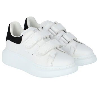 White & Black Logo Trainers