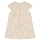 Girls Beige Sequin Dress, 1, hi-res