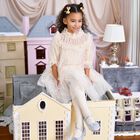 Girls Beige Embellished Tulle Myrtisa Dress, 1, hi-res