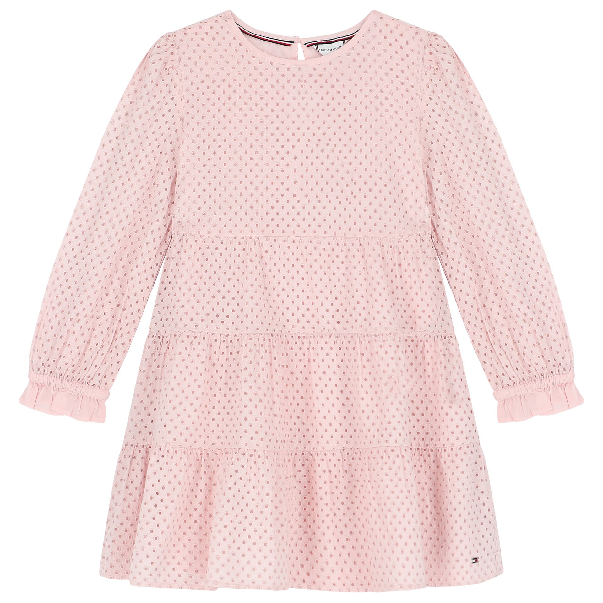 guess kids broderie anglaise cotton dress - Pink