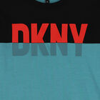 توب أولاد بأكمام بالشعار باللون الازرق والاسود, 1, hi-res