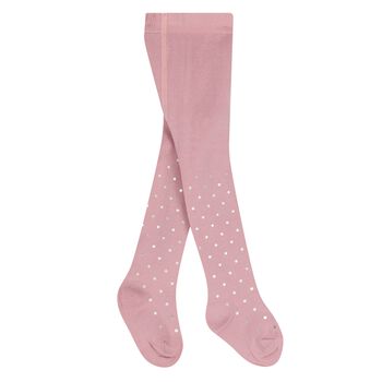 Younger Girls Pink Stars Tights