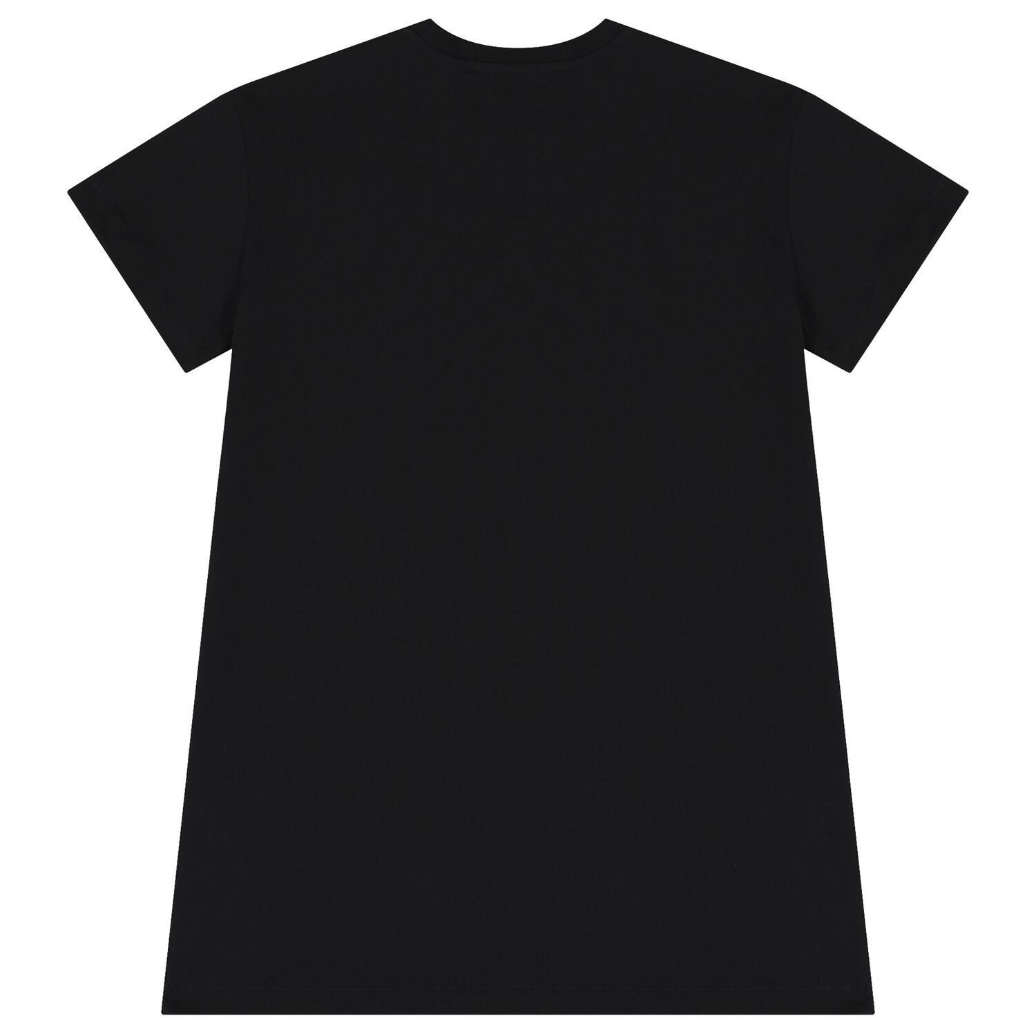 فستان بنات بالشعار باللون الأسود  , 2, hi-res