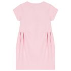 Girls Pink Necklace Logo Dress, 2, hi-res