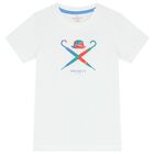 Boys White Logo T-Shirt, 1, hi-res