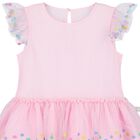 Younger Girls Pink Tulle Dress, 1, hi-res