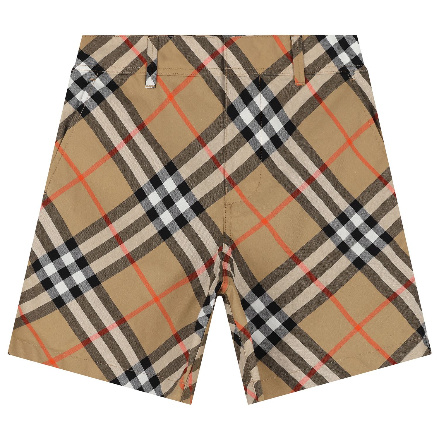 Boys Beige Check Shorts, 1, hi-res image number null
