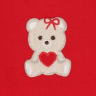 Baby Girls Red Teddy Bear Dress, 1, hi-res