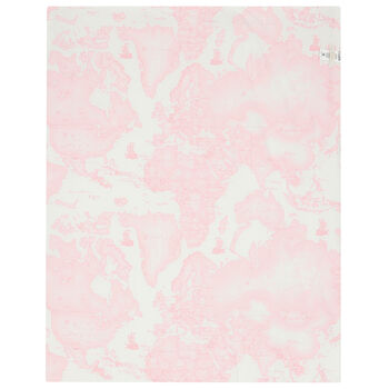 Ivory & Pink Geo Map Logo Blanket