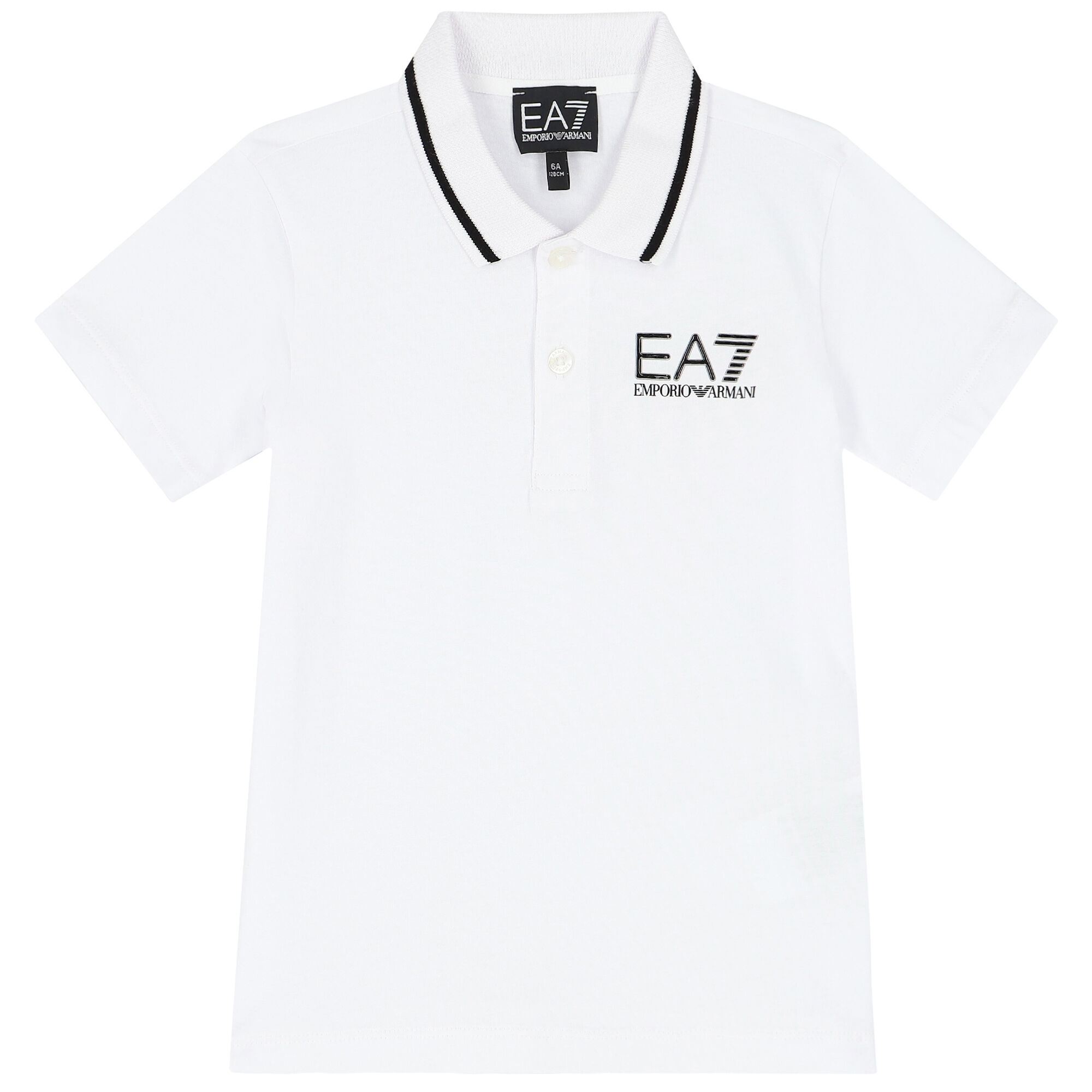 Ea7 white cheap polo shirt