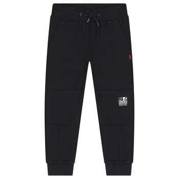 Boys Black Logo Joggers