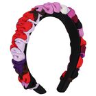 Girls Multi-Coloured Ruffled Orchidee Headband, 2, hi-res