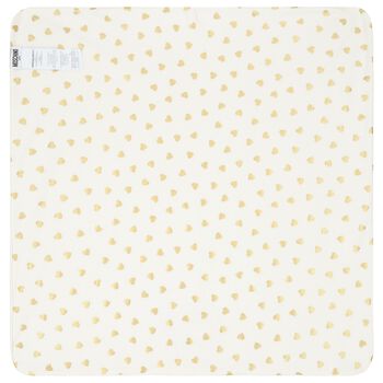 Baby Girls Ivory Teddy Bear Logo Blanket