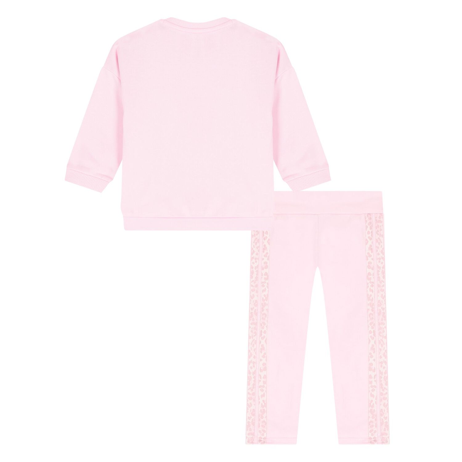 Younger Girls Pink Logo Tracksuit, 1, hi-res