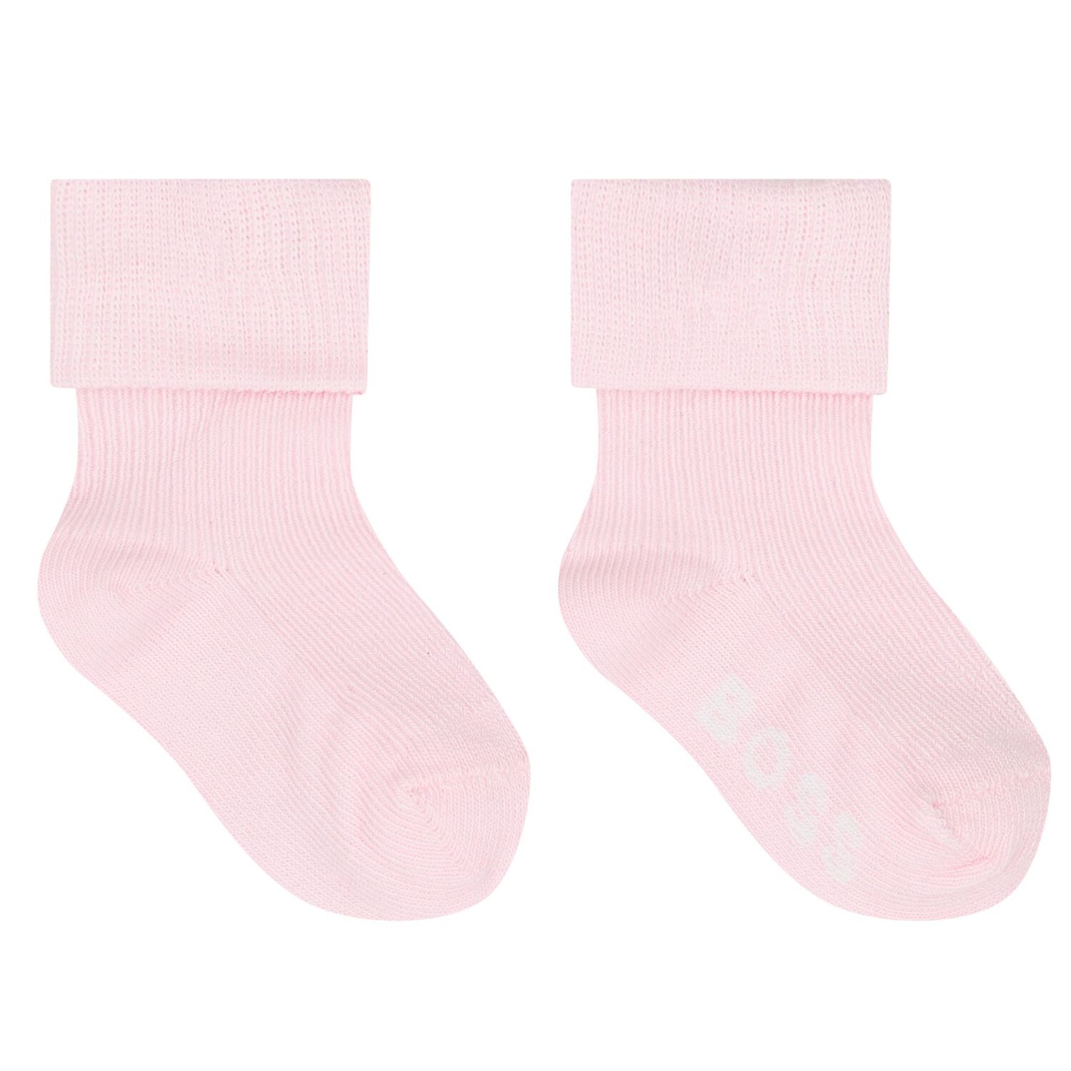 Baby Girls Pink & Beige Logo Socks ( 3-Pack ) , 1, hi-res