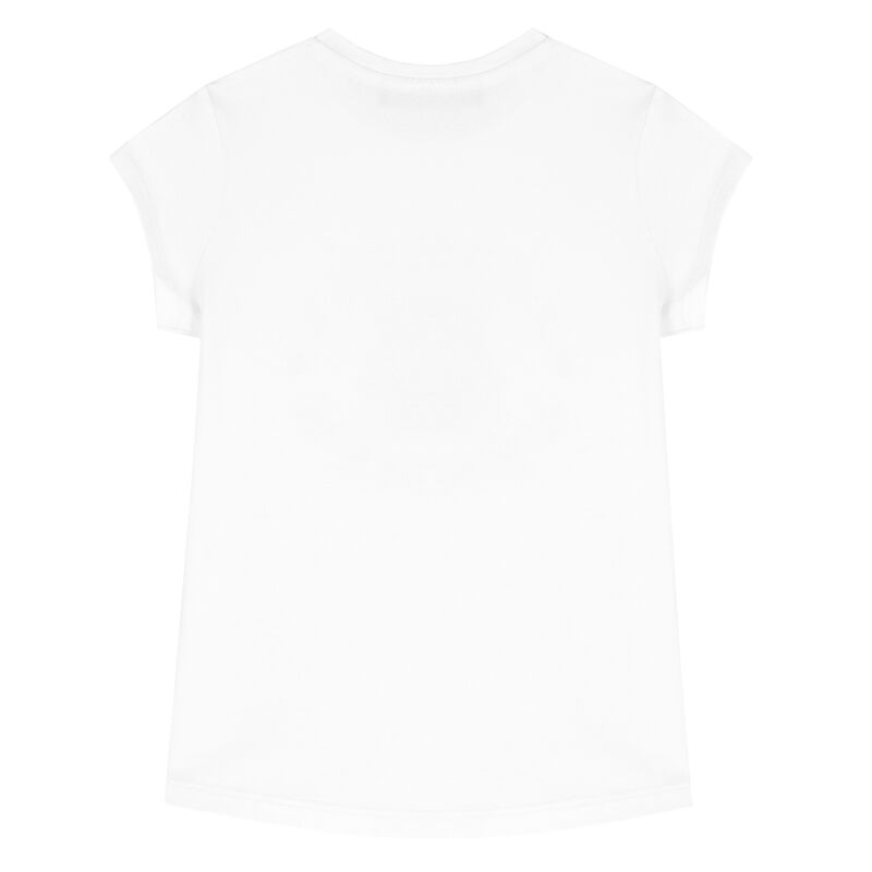 Girls White Bear Logo T-Shirt, 1, hi-res image number null