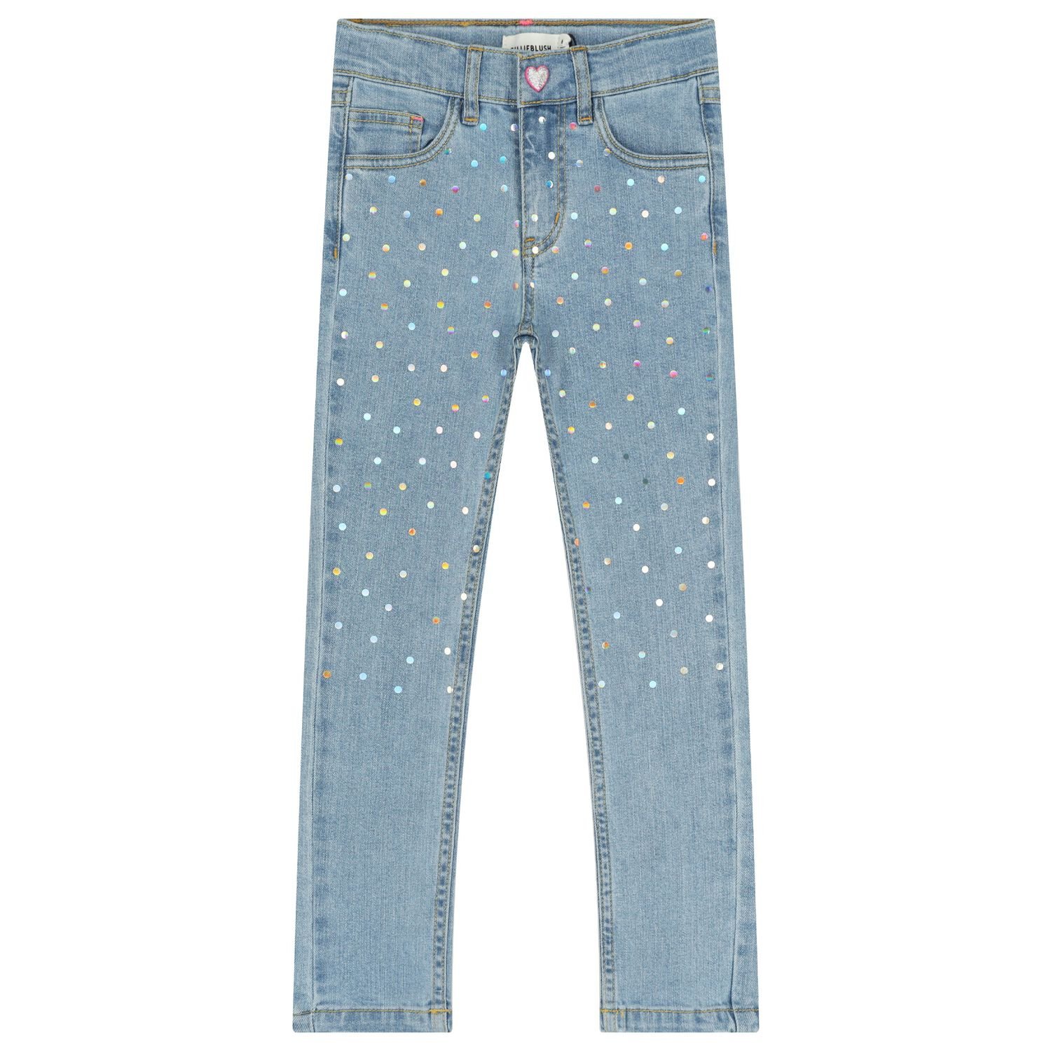 Girls Blue Embellished Jeans, 1, hi-res