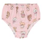 طقم فستان بنات بطبعه تيدى بير باللون الوردى, 4, hi-res