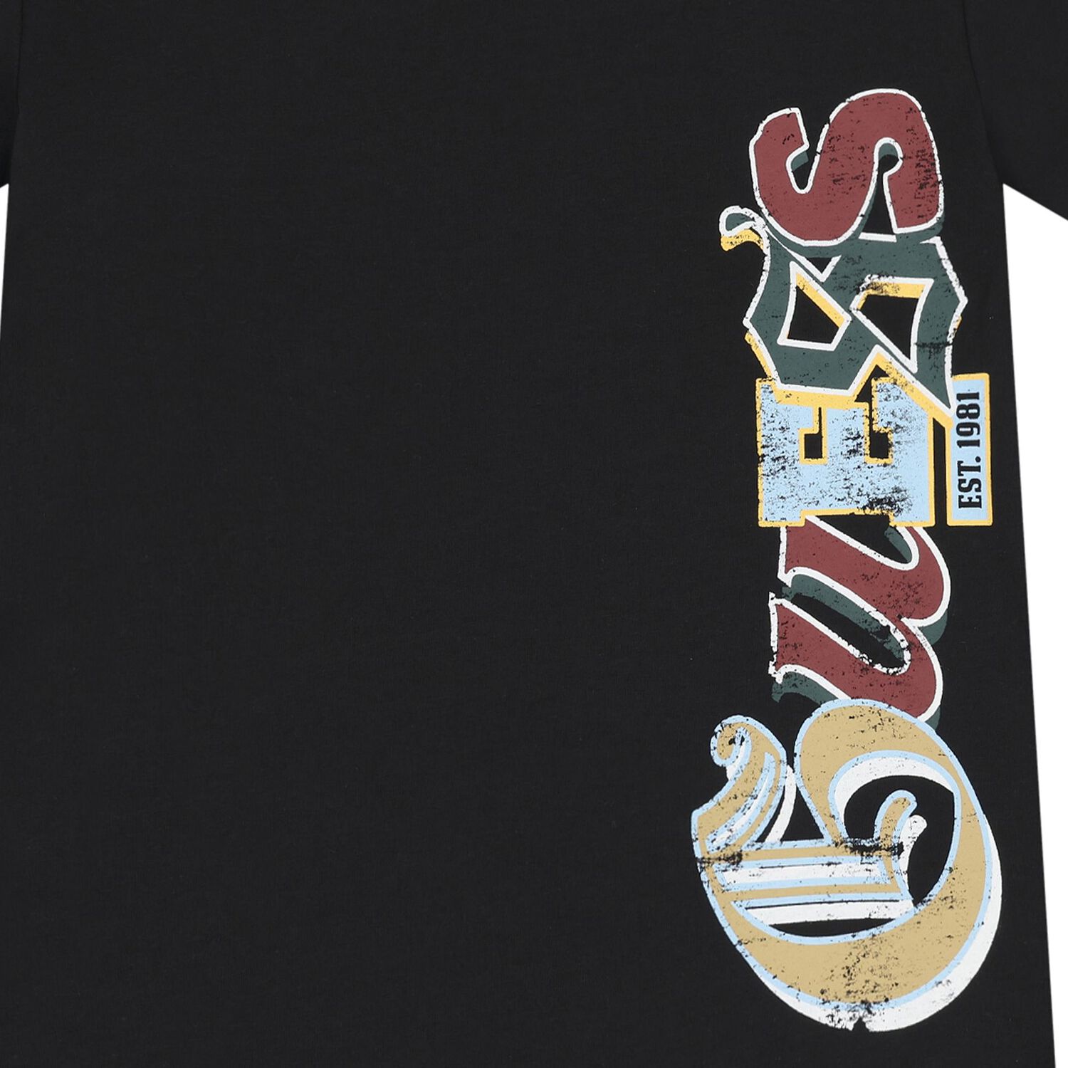 Boys Black Logo T-Shirt, 1, hi-res