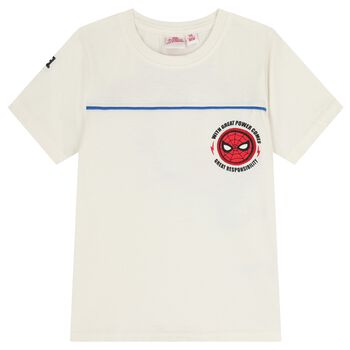 Boys Ivory Spider Man Marvel T-Shirt