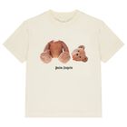 Boys Ivory Teddy Bear Logo T-Shirt, 1, hi-res