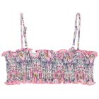 بيكيني للبنات مزين بالزهور باللونين البنفسجي والوردي, 1, hi-res