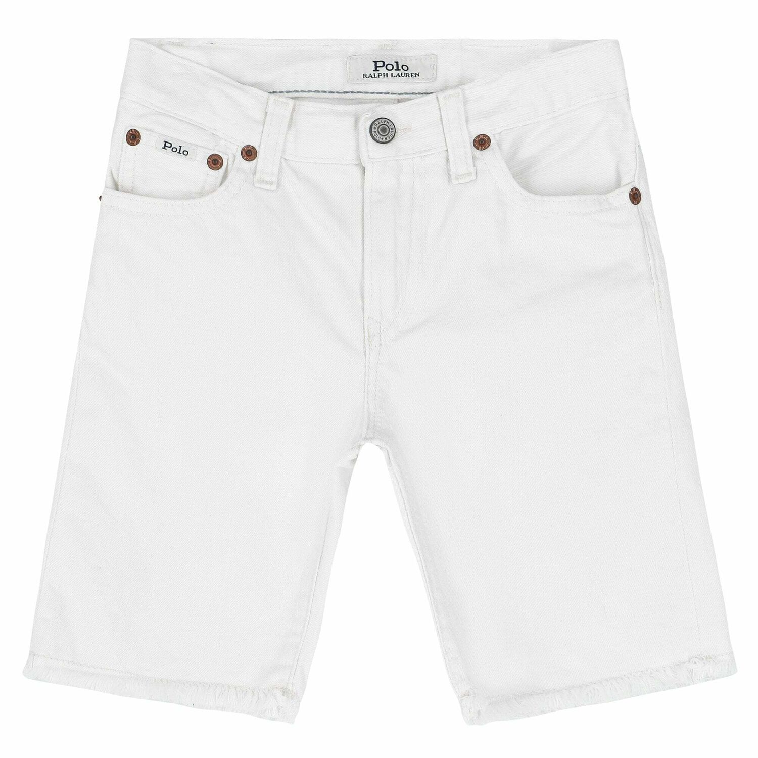 Boys White Denim Shorts, 1, hi-res image number null