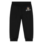 Younger Black Teddy Bear Logo Joggers, 2, hi-res