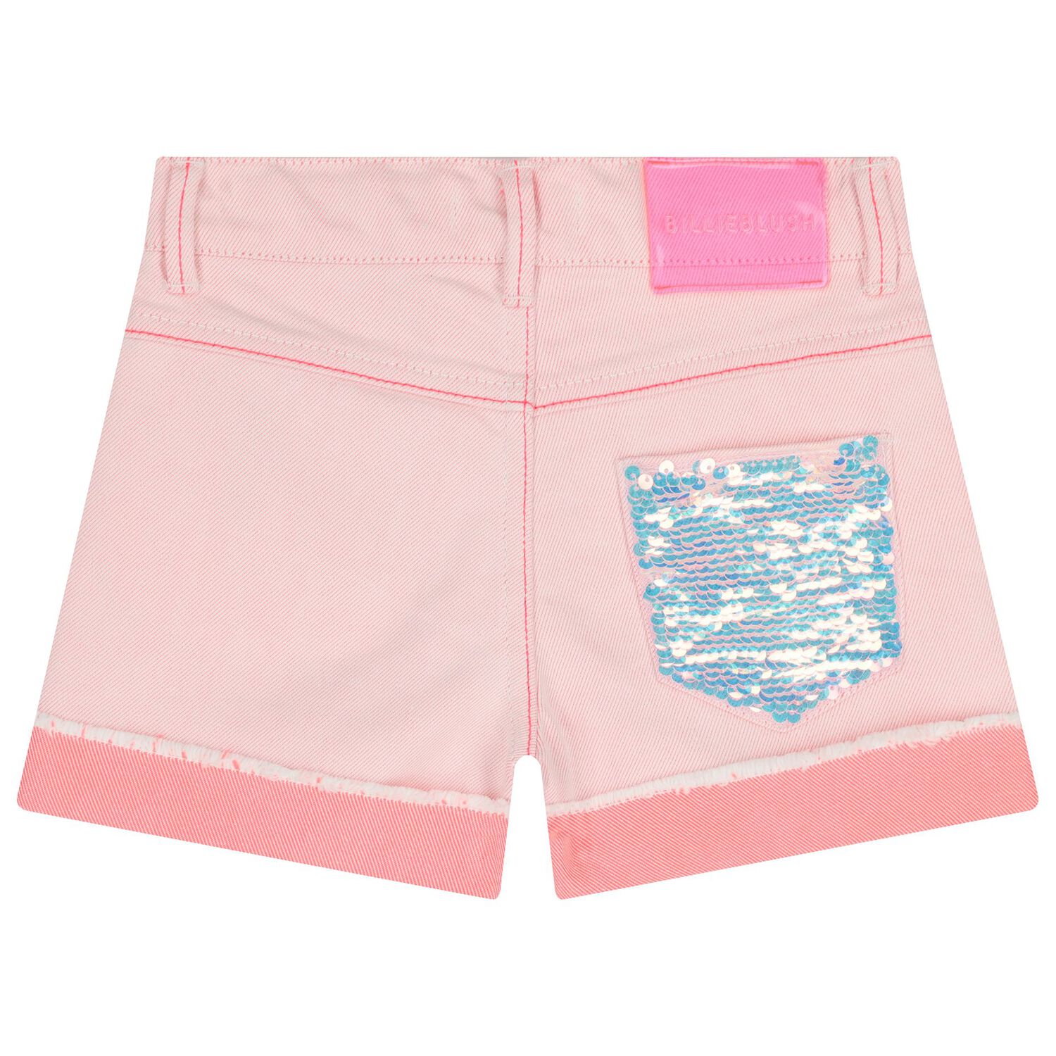 Girls Pink Sequin Shorts, 1, hi-res