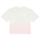 Girls White and Pink Vacation T-Shirt, 1, hi-res