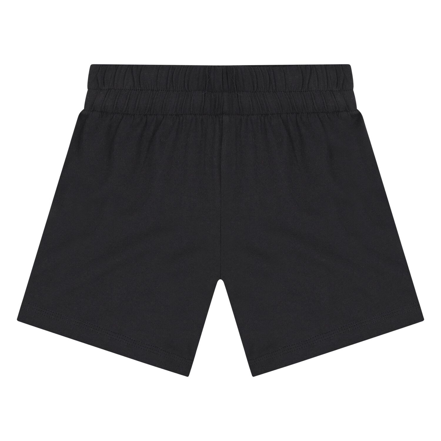 Younger Boys White & Black Logo Shorts Set, 1, hi-res