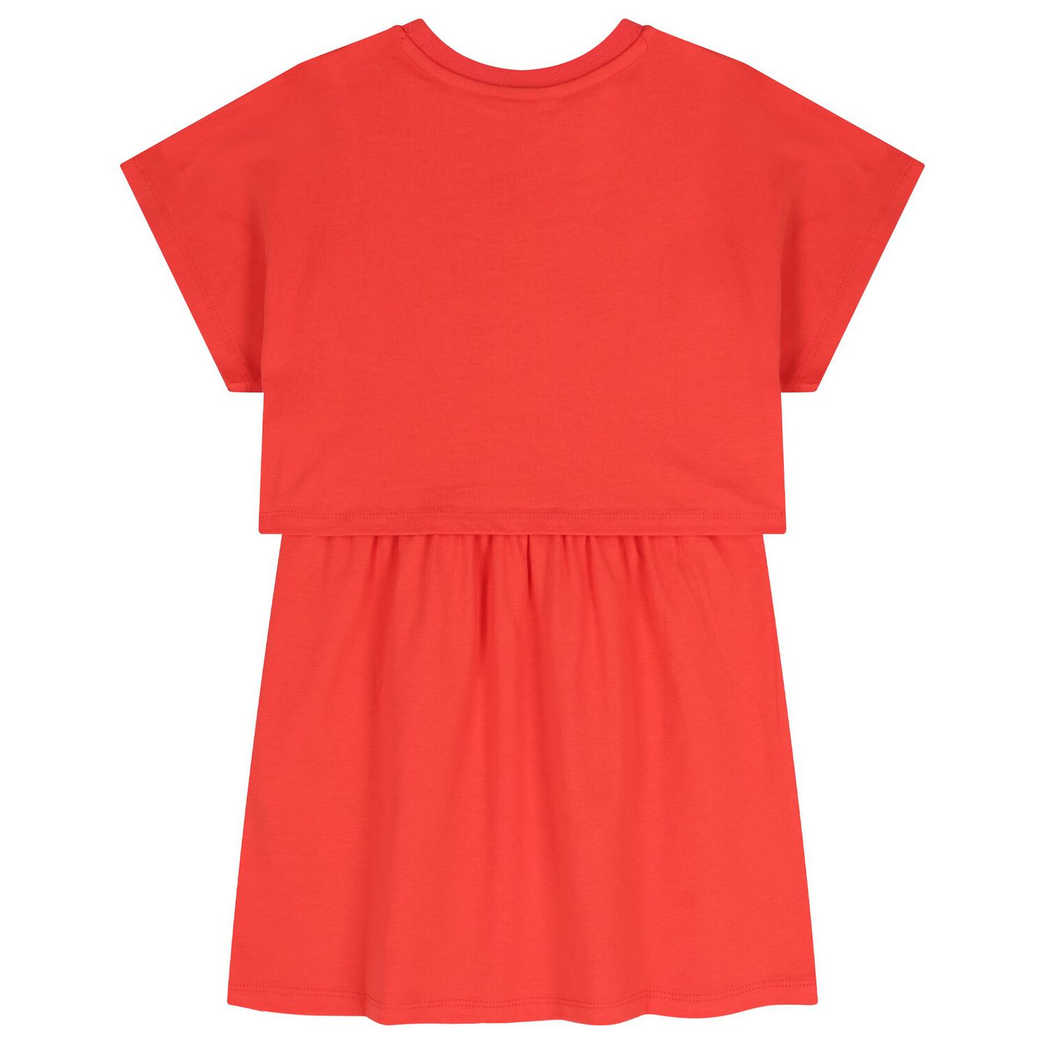 Girls Red Logo Dress, 1, hi-res