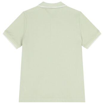 قميص بولو من ميني مي بالشعار باللون الاخضر للاولاد