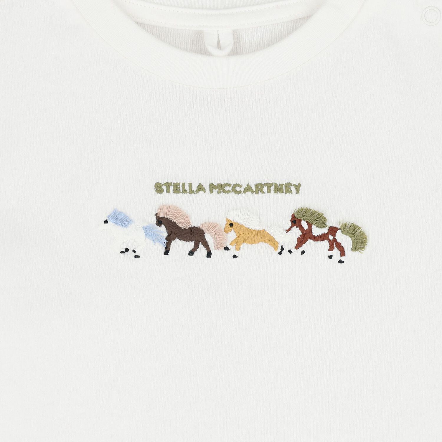 Younger Boys Ivory Horse Logo T-Shirt, 1, hi-res