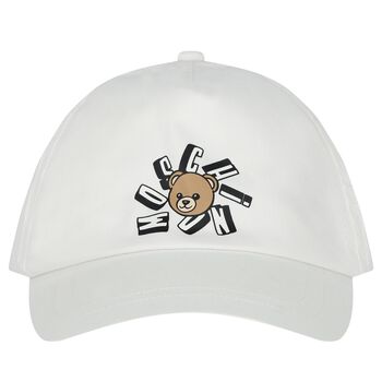 White Teddy Bear Logo Cap
