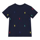 Baby Boys Navy Blue Logo T-Shirt, 1, hi-res