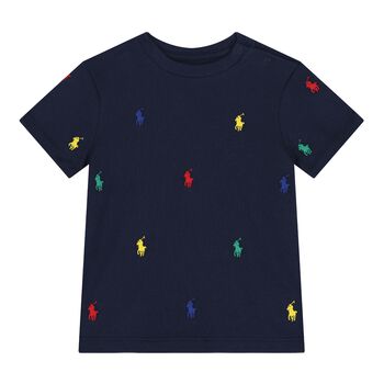 Baby Boys Navy Blue Logo T-Shirt