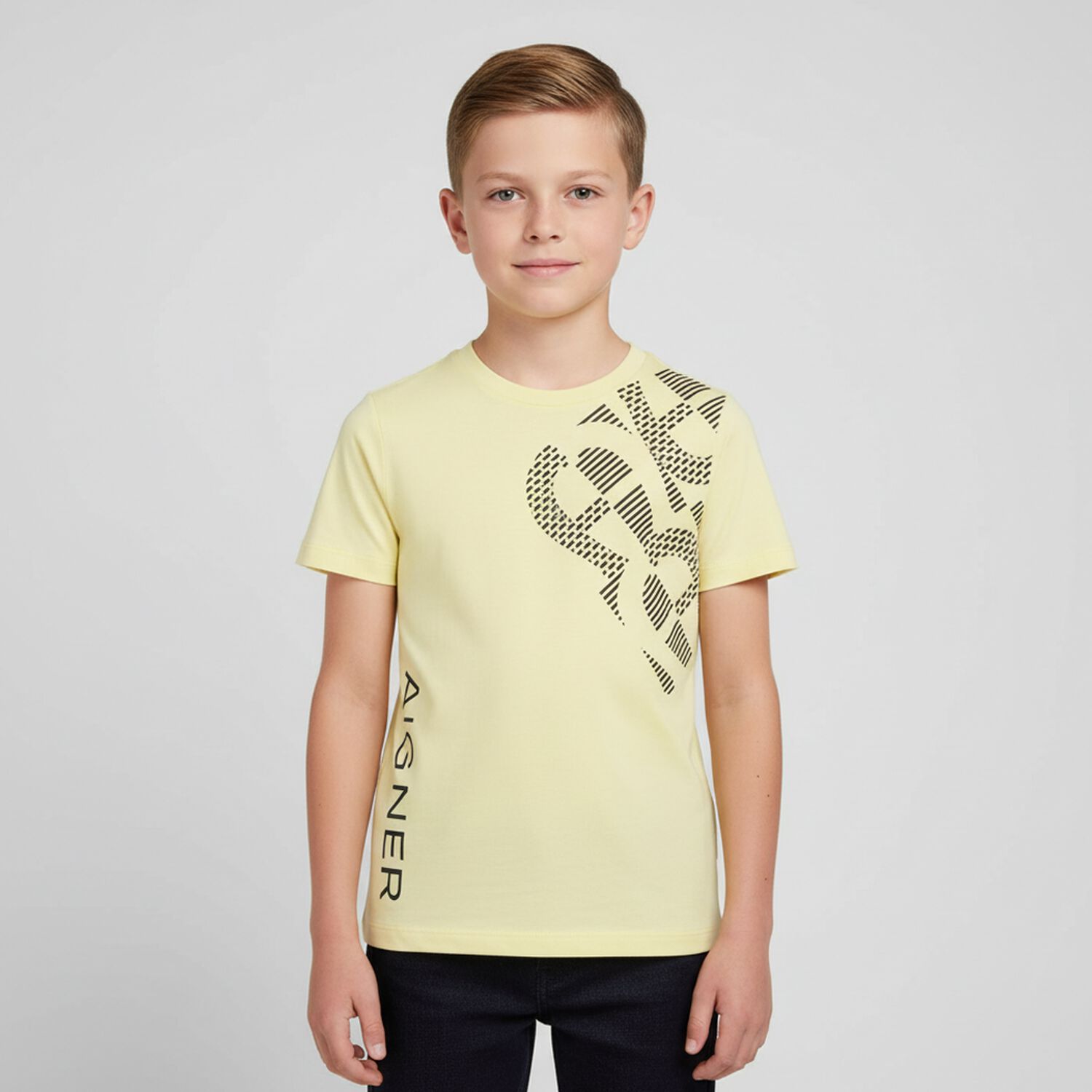 Boys Yellow Logo T-Shirt, 3, hi-res image number null
